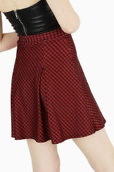 Gingham Blood Moon School Skirt