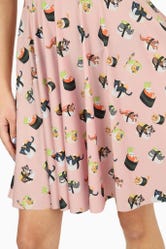 Sushi Cats Longline Princess Dress