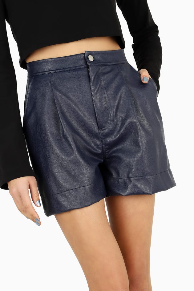 Route 66 Navy Relaxed Shorts