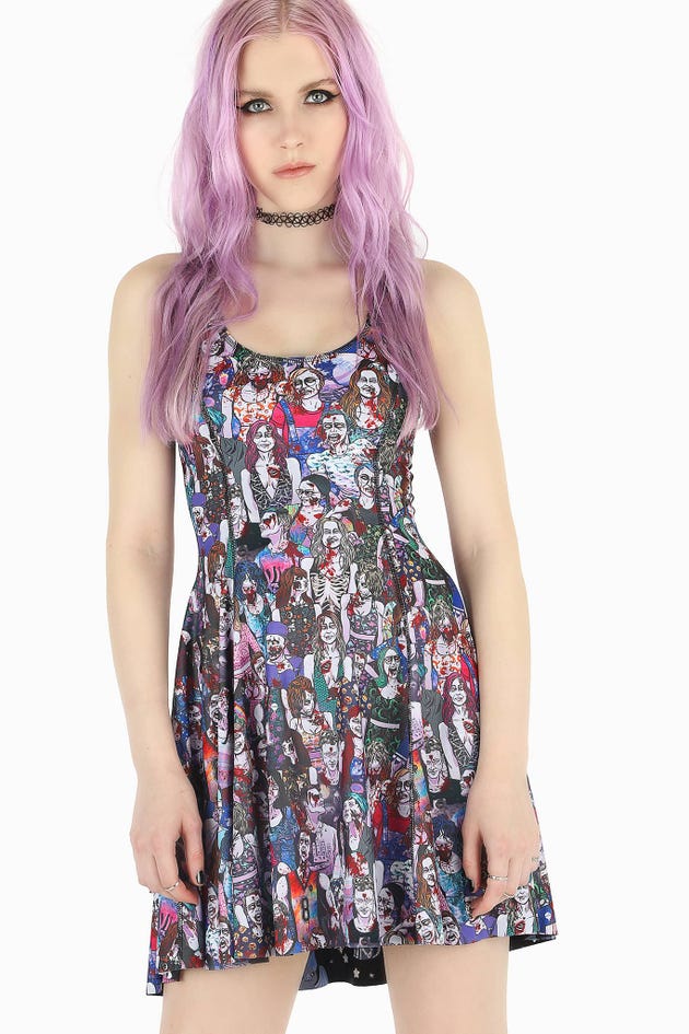 Zombie Nation Vs Hauntingly Cute Inside Out Dress - Limited