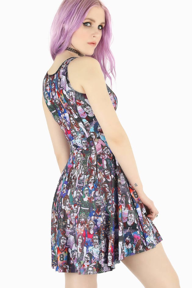 Zombie Nation Vs Hauntingly Cute Inside Out Dress - Limited