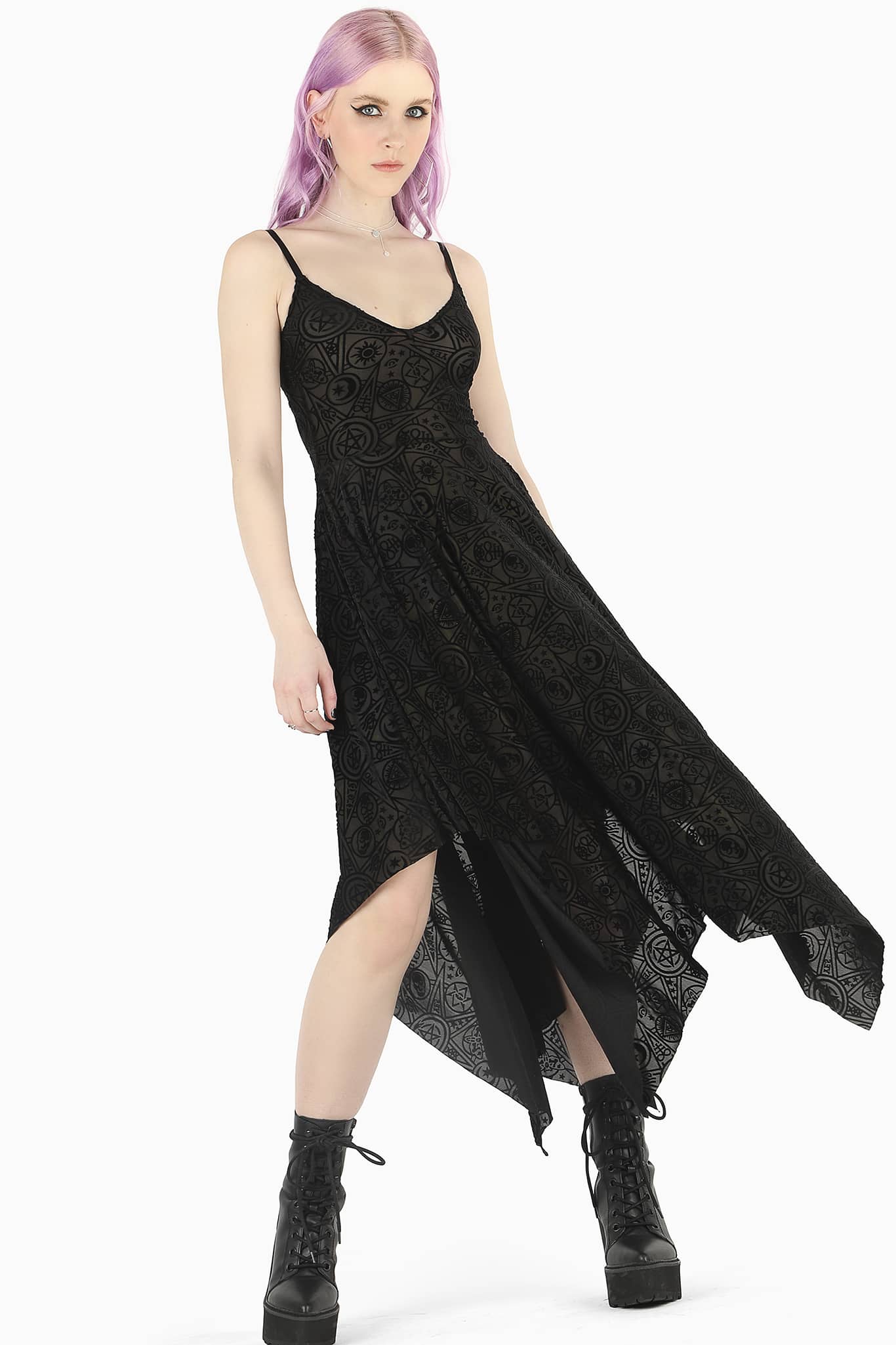 Black handkerchief shop dress