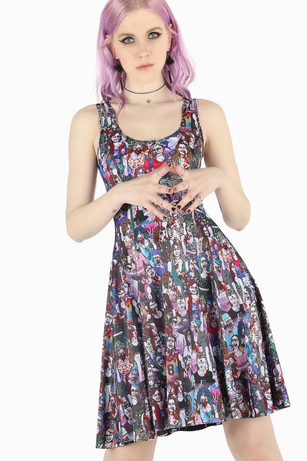Zombie Nation Vs Hauntingly Cute Longline Inside Out Dress