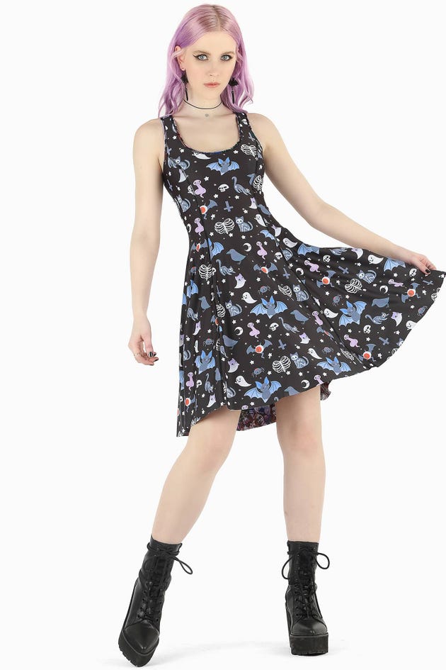 Zombie Nation Vs Hauntingly Cute Longline Inside Out Dress