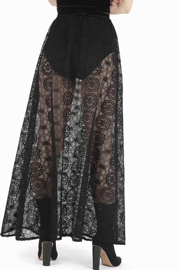 The Widow Lace Maxi Skirt
