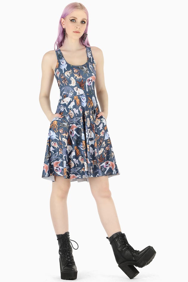 Top Dogs Reversible Longline Dress and Bandana - Limited