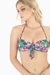 Tiger Lilies Bow Bandeau Top