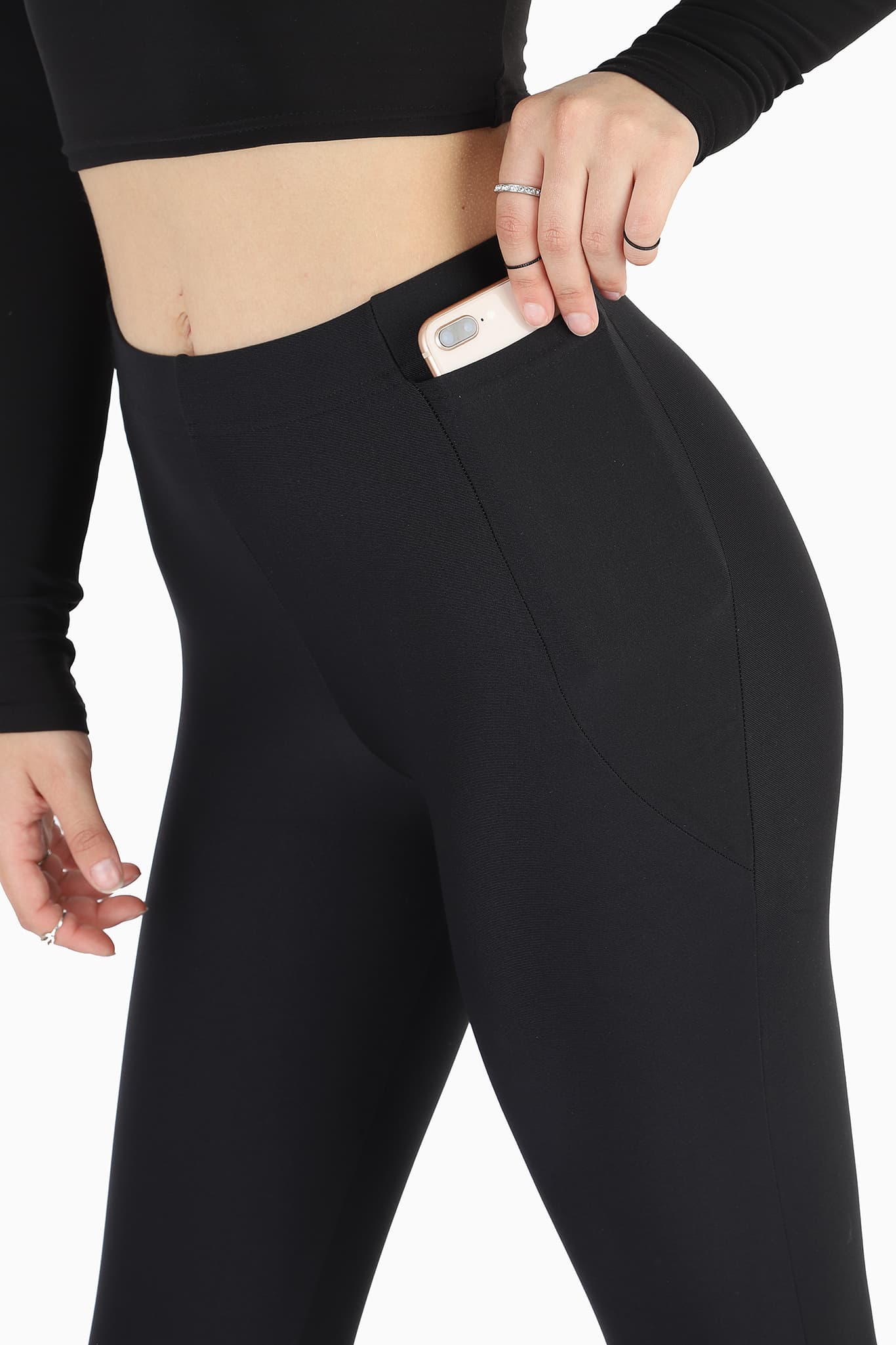 Buy Nirlon Women's Leggings with Pockets High Waisted Workout Yoga Pants,  Po Black, 3X-Large at Amazon.in
