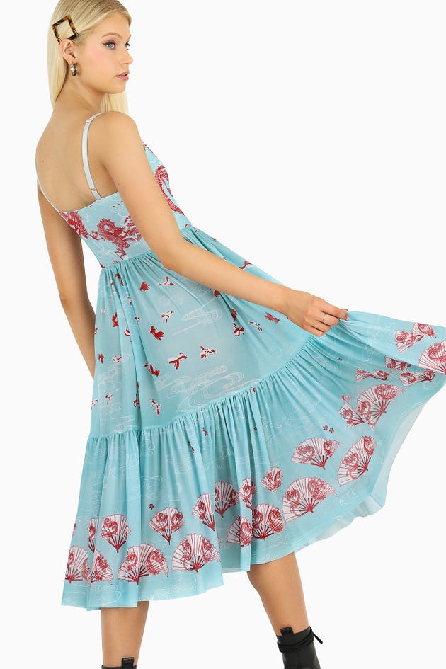 Why So Koi Sheer Midaxi Dress