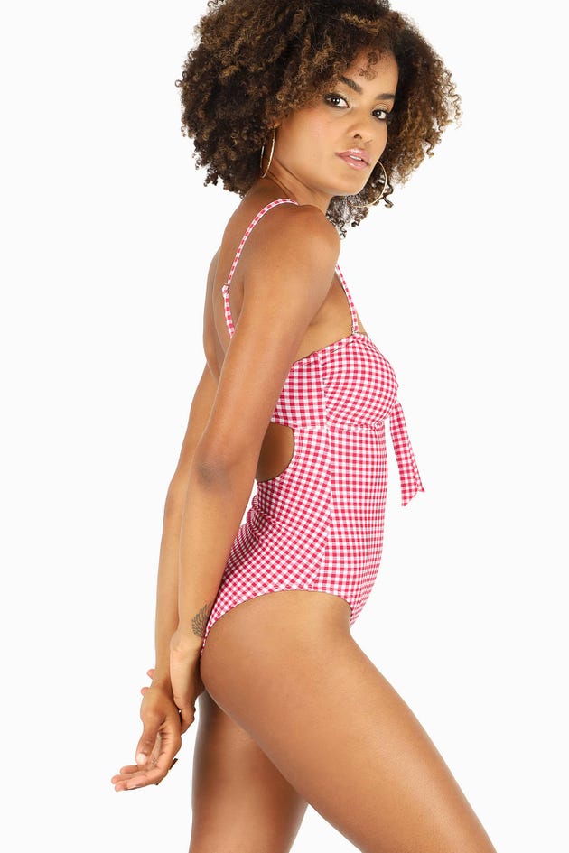 Gingham Red Pin Up Swimsuit