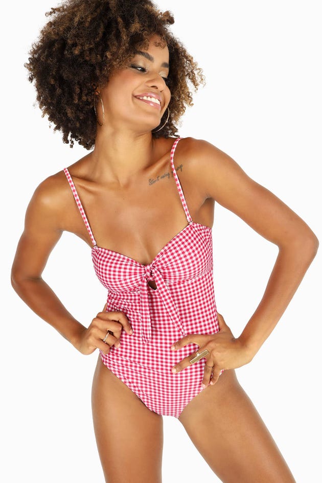 Gingham Red Pin Up Swimsuit