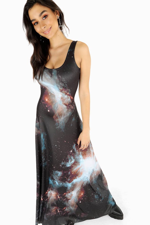 Galaxy Black Maxi Dress