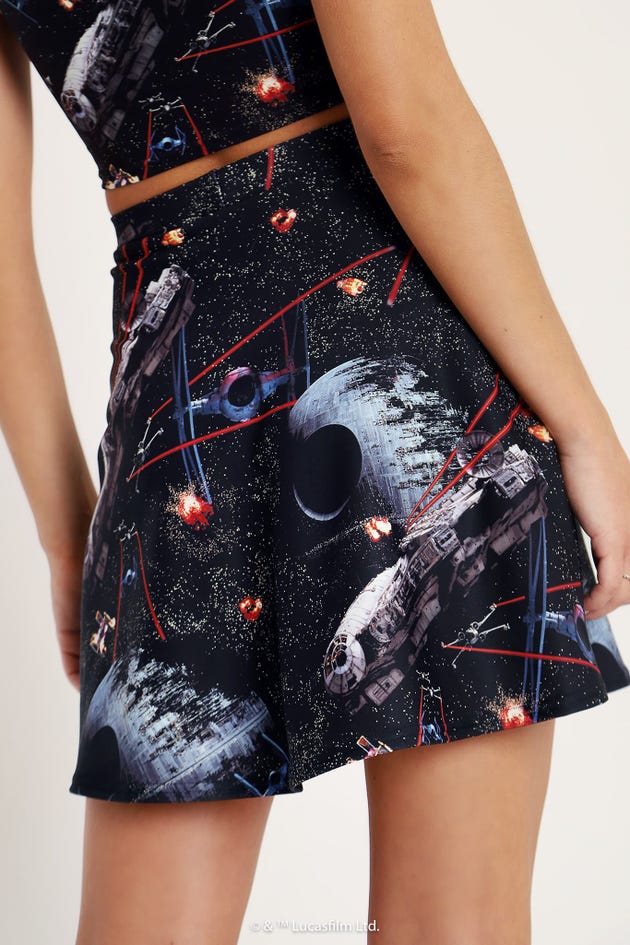 Death Star Battle A-Line Skirt