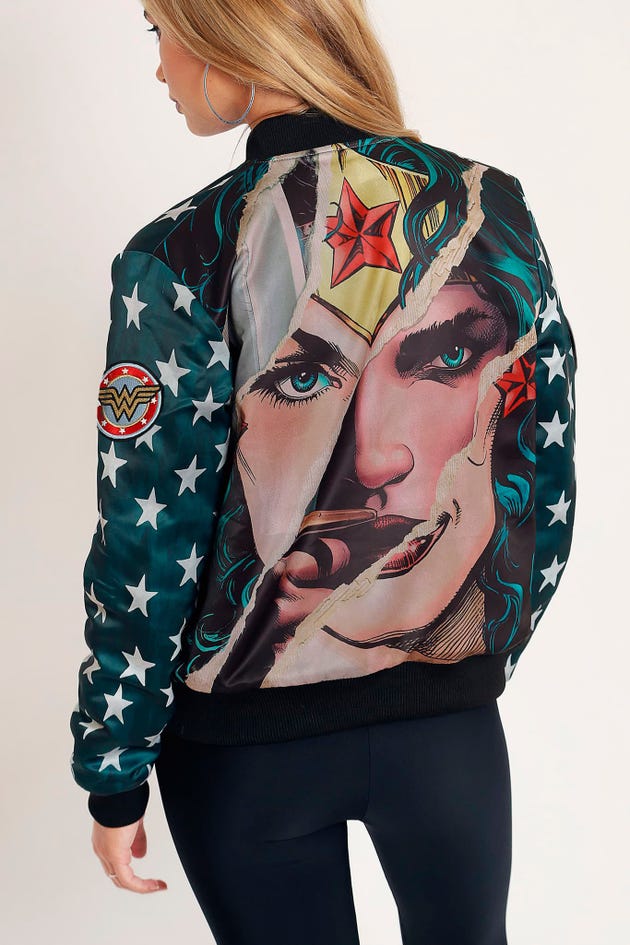 Vintage Wonder Woman Bomber Jacket