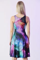 Galaxy Rainbow Butterfly Vs Space Pets Longline Inside Out Dress