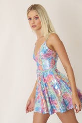 Mermaid Cotton Candy Strap Around Dress