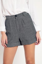 Herringbone Black Shorts - Limited
