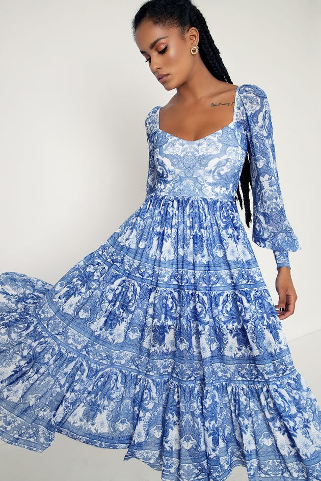 Chinoiserie Tier Romance Dress - Limited