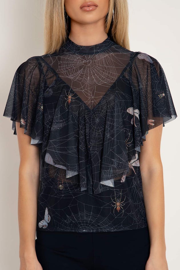 Sticky Situation Sheer Frill Top 2.0