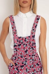 Mickey Mouse Pink Short Overalls