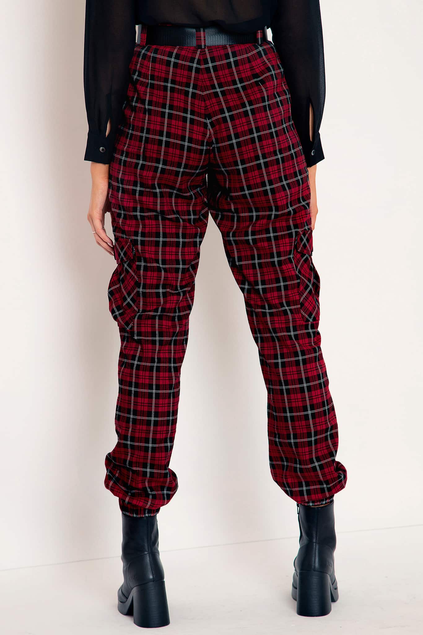 Cargo discount plaid pants