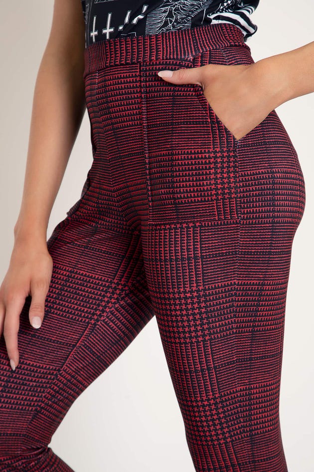 Tweed Red Cuffed Pants - Limited