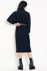 Night Flyer Belted Batwing Dress