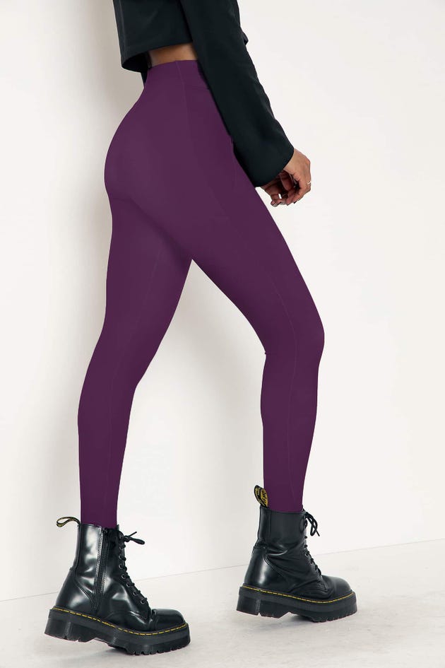 Cosy Purple HW Pocket Leggings