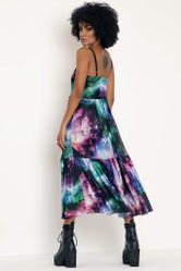 Galaxy Butterfly Sheer Midaxi Dress