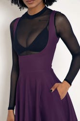 Show Us Ya Tops Matte Purple Underbust Dress