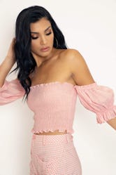 Baby Pink Spring Fields Top