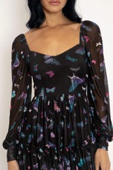 Butterflies Fluttering By Sweet Frill Dress