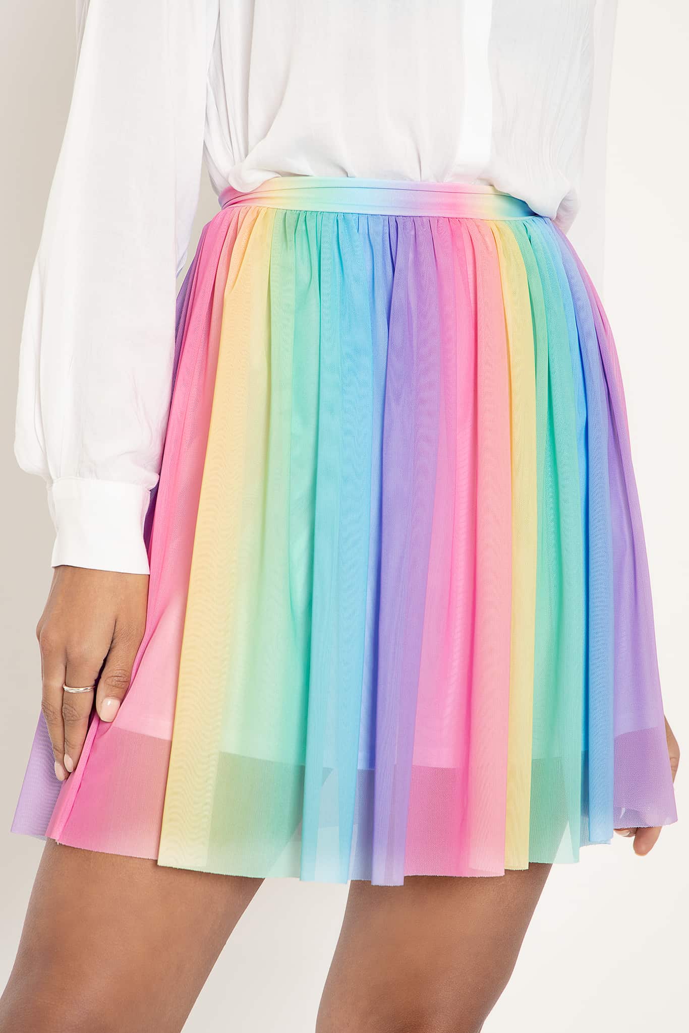 Rainbow Icecream Sheer Twirl Skirt 