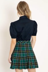 Tartan Slytherin High School Skirt