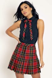 Tartan Gryffindor High School Skirt