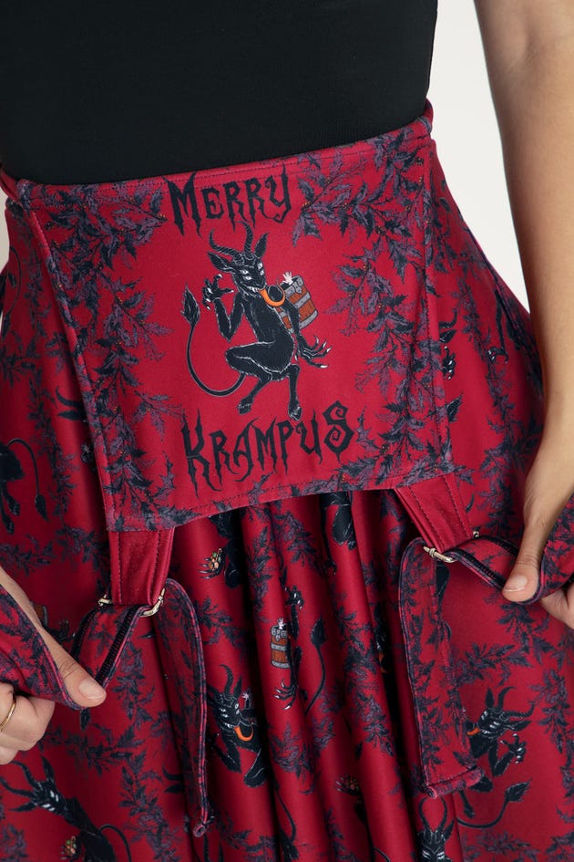 Merry Krampus Apron Dress