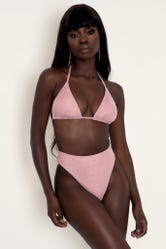 Pool Party Pink Triangle Bikini Top