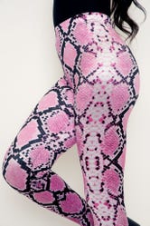 Pink Serpent HW Velvet Leggings
