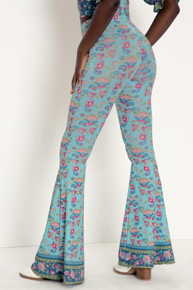 Paisley Fields HW Flare Pants - Limited