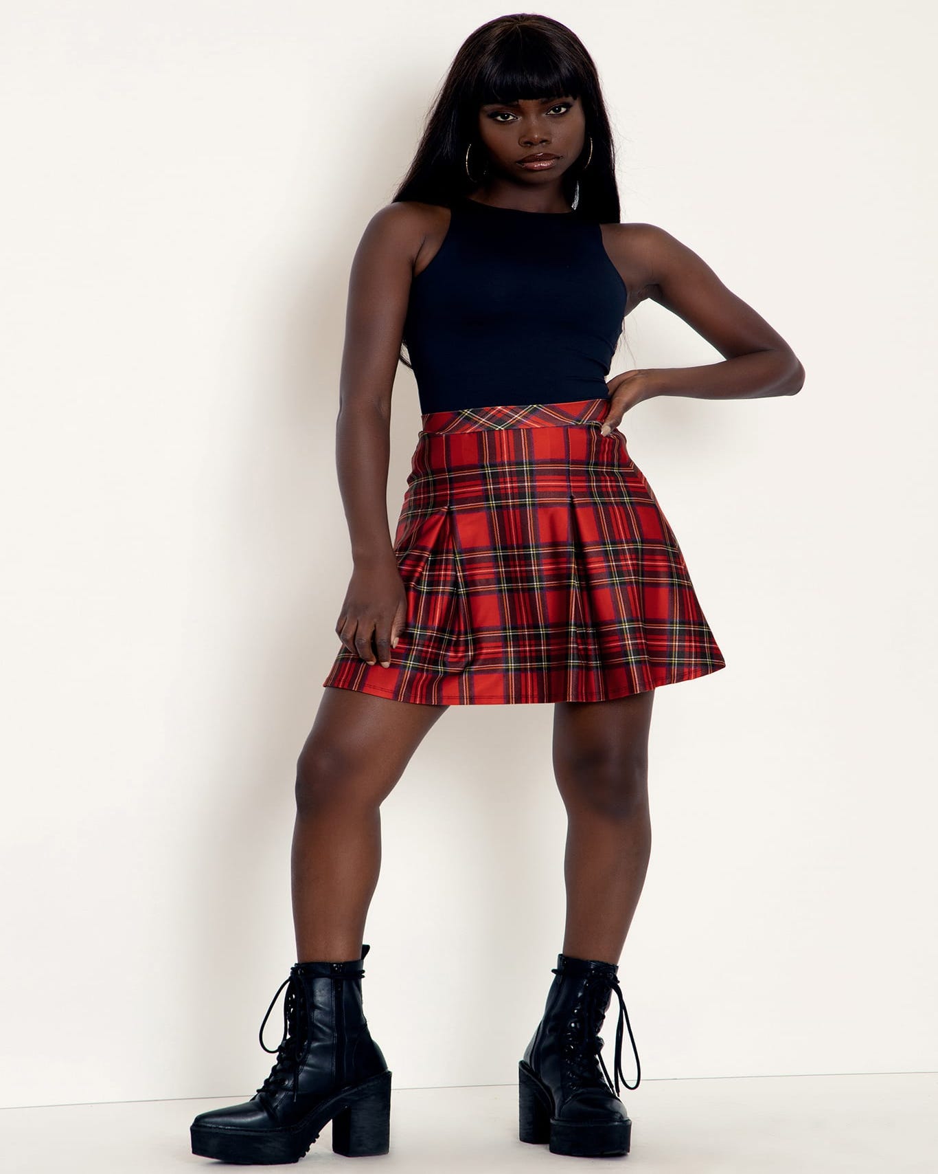 Tartan Red School Skirt - Limited