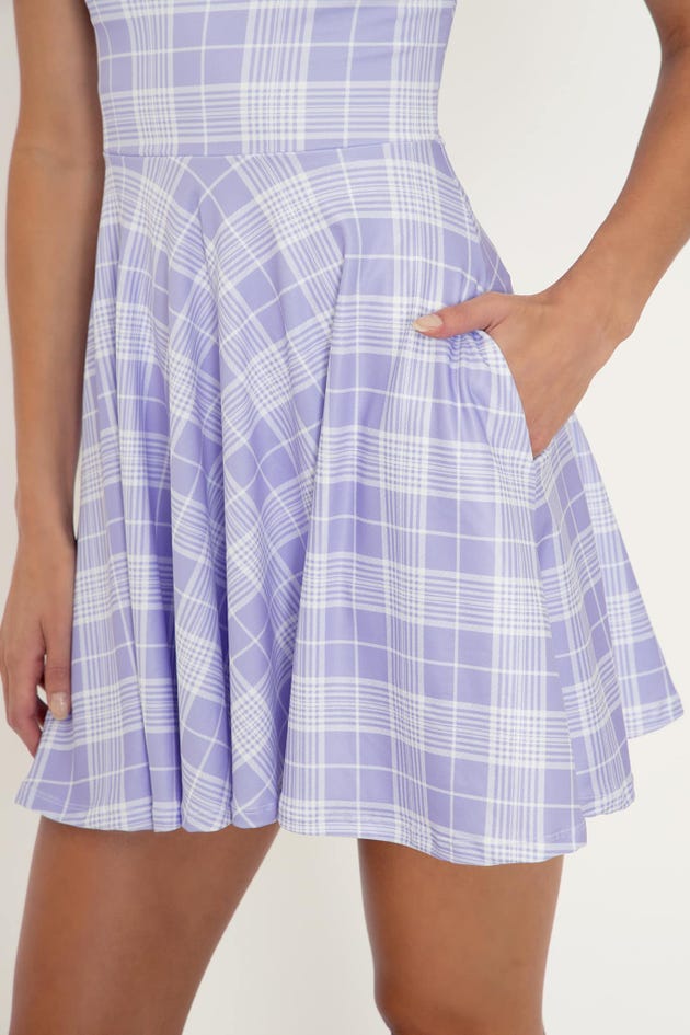 Tartan Lilac Underbust Dress