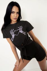 Love You To Death Tie Front Tee