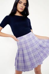 Tartan Lilac High School Skirt