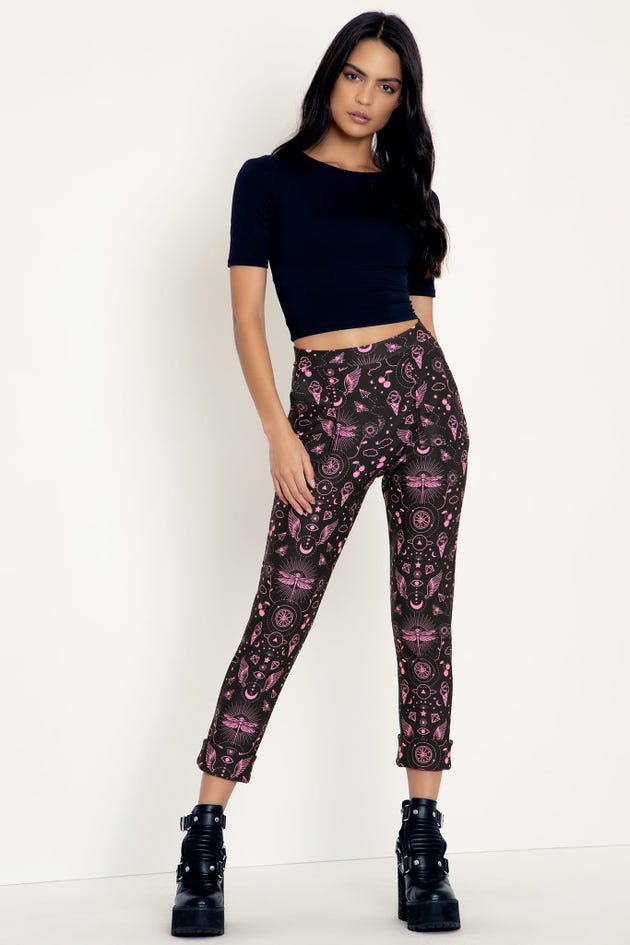 Sacred Happiness Pink Cuffed Pants - Limited