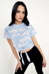 Head In The Clouds Tie Front Tee