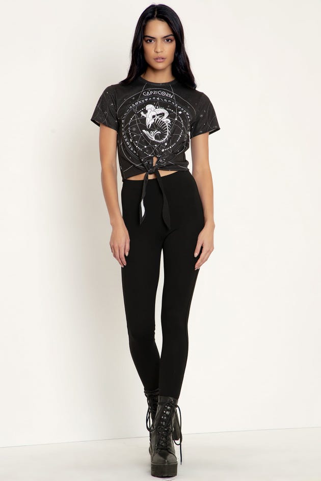 Capricorn Tie Front Tee - Limited