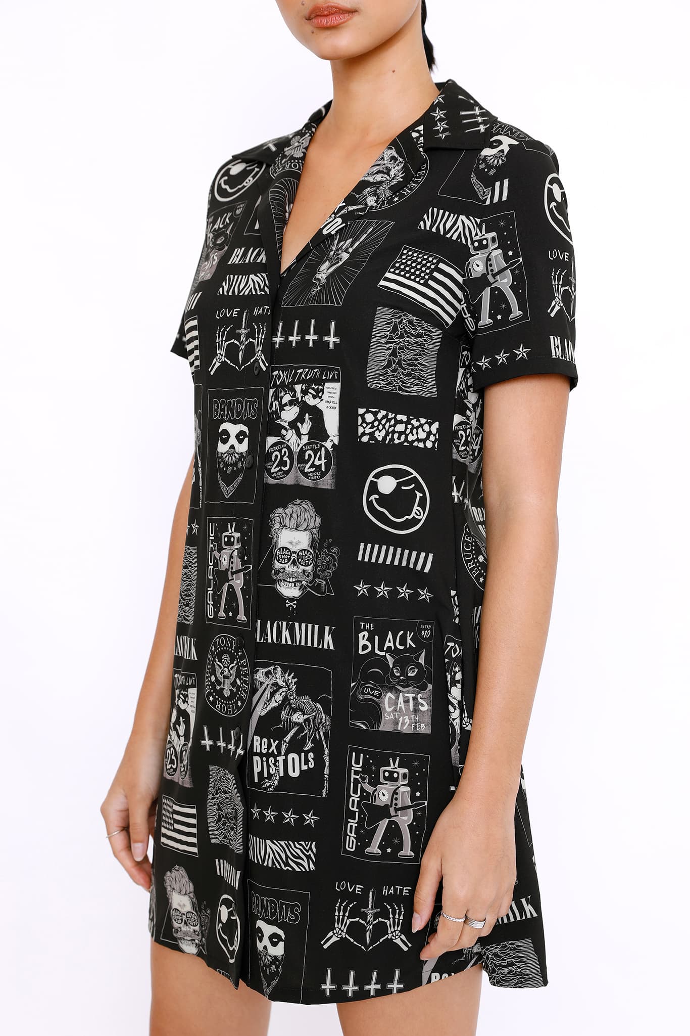 Punk rock deals t shirt dress