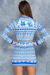 Olympus Blue Sweater Dress