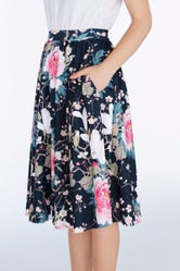 Koson Flowers Pocket Midi Skirt