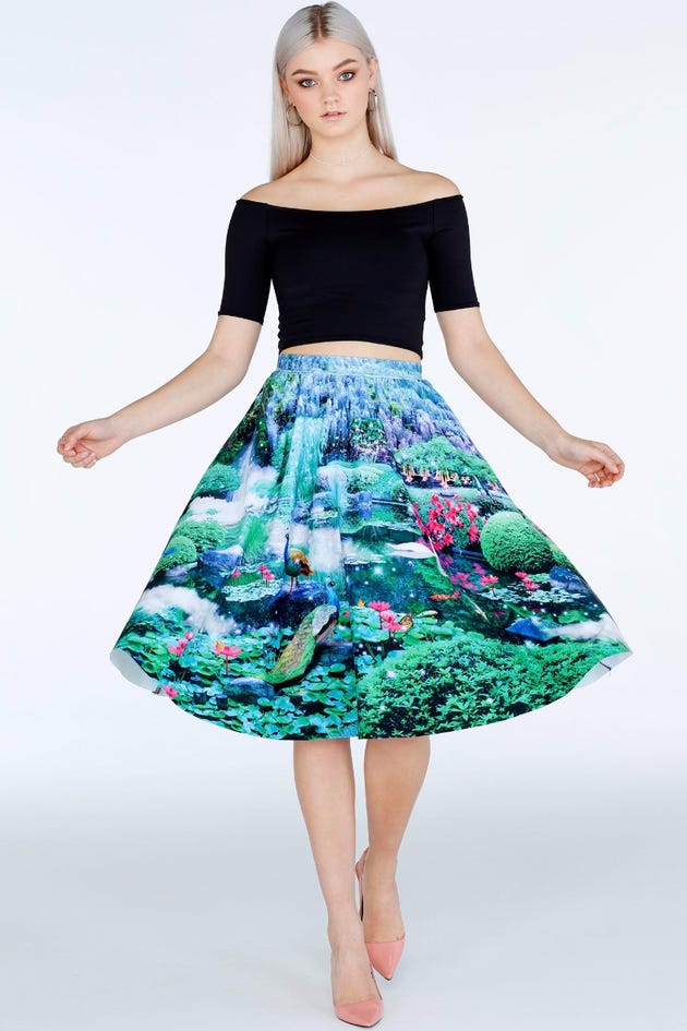 Secret Garden Pocket Midi Skirt